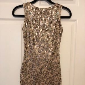 Gold Sequined Mini Dress (Ron Herman!!)